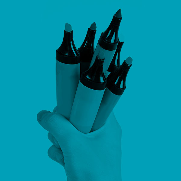 Paper, pens, phone
